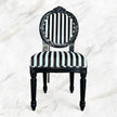 Archibald Baroque Velvet Stripped Black Chair 3