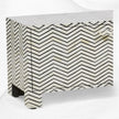 Black Bone Inlay Media Unit Chevron Zigzag 3