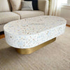 Blooming Flowers MOP Inlay Table Basse Beige