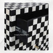 Bone Inlay 4 Drawer Checkerboard Dresser Black 3