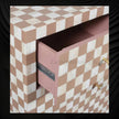 Bone Inlay 7 Drawer Checkerboard Dresser Almond 4