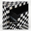 Bone Inlay 7 Drawer Checkerboard Dresser Black 4