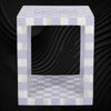 Bone Inlay Checkerboard Side Table Lilac 2