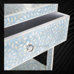 Bone Inlay Edge Floral Bedside Turquoise 2