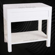 Bone Inlay Edge Floral Bedside White 7