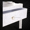 Bone Inlay Edge Floral Bedside White 6