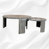 Bone Inlay Illusion Nesting Coffee Table Set 4