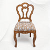 Bone Inlaid Teakwood Flower Chair Brown 1