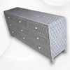 Bone Inlay 9 Drawer Chest Honeycomb Grey 3