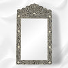 Bone Inlay Crested Mirror Black