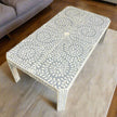 Bone Inlay Edge Coffee Table Grey