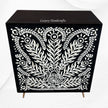 Bone Inlay Cabinet Peacock Black 1