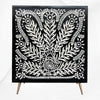 Bone Inlay Cabinet Peacock Black 2