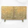 Brass Embossed Flower Carved Buffet 8