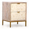 Cora Bone Inlay 2 Drawer Bedside 2