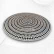 Diamond MOP Inlay Round Dining Table Black 2