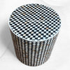 Drop MOP Inlay Stool Black 3