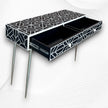 FUSION Sleek Geometric Bone Inlay Desk Black 2