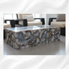 Grey Agate Geode Rectangle Coffee Table