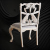 Handcarved Menagerie Rabbit Dining Chair White Set of 2 4