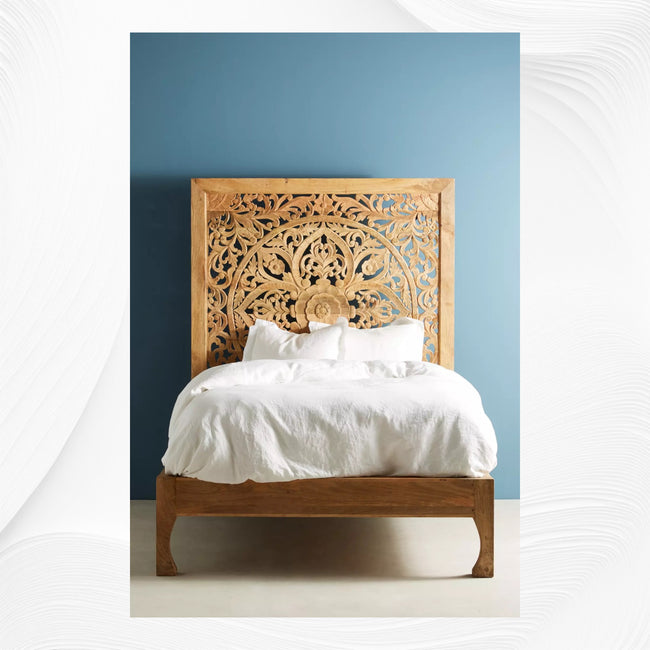 Handcarved Lombok Bed Natural 1