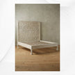 Handcarved Lombok Bed White 3