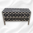 Hazel Bone Inlay 2 Drawer Sideboard Black 4