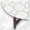 Honeycomb Brass Inlay White Marble Coffee Table 2