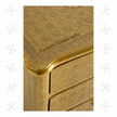 Jaden Antique Brass Embossed 3 Drawer Bedside 3