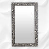 Kyra Bone Inlay Flower Floor Mirror Black 1