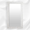 Kyra Bone Inlay Flower Floor Mirror White 1