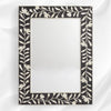 Kyra Bone Inlay Flower Wall Mirror Black 1