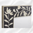 Kyra Bone Inlay Flower Wall Mirror Black 2