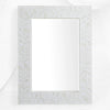 Kyra Bone Inlay Flower Wall Mirror White 1