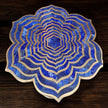 Lapis Lazuli Flower Accent Table In Brass 1