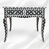 Mother Of Pearl Inlay Star Design Desk Black 5
