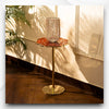 Rose Brass Side Table with Carnelian Gemstone 3