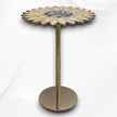 Sunflower Brass Side Table with Golden Black MOP 3