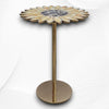 Sunflower Brass Side Table with Golden Black MOP 3