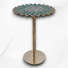 Sunflower Brass Side Table with Green Aventurine 3