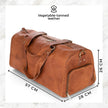 Reign Vintage Leather Duffel Bag with Shoe Compartment Brown 4