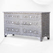 Willa Mother of Pearl Inlay 6 Drawer Dresser Grey 2