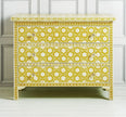 Bone Chest Of 3 Drawer Flower Design Yellow 2