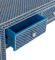 Blue Bone Inlay Fishscale Console 3 Drawer 3