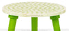 Bone Inlay Side Table Polka Dot Lime Green 3