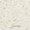 Bone Inlaid Quatrefoil Side Table Floral Design White 4
