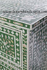 Mother Of Pearl Inlay Floral Chest Of Four Drawers Green 2
