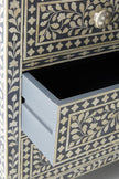 Bone Inlay Floral Chest Of 7 Drawers Grey 4