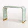 Moroccan Inlay Waterfall Console Table Green 1