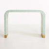 Moroccan Inlay Waterfall Console Table Green 2
